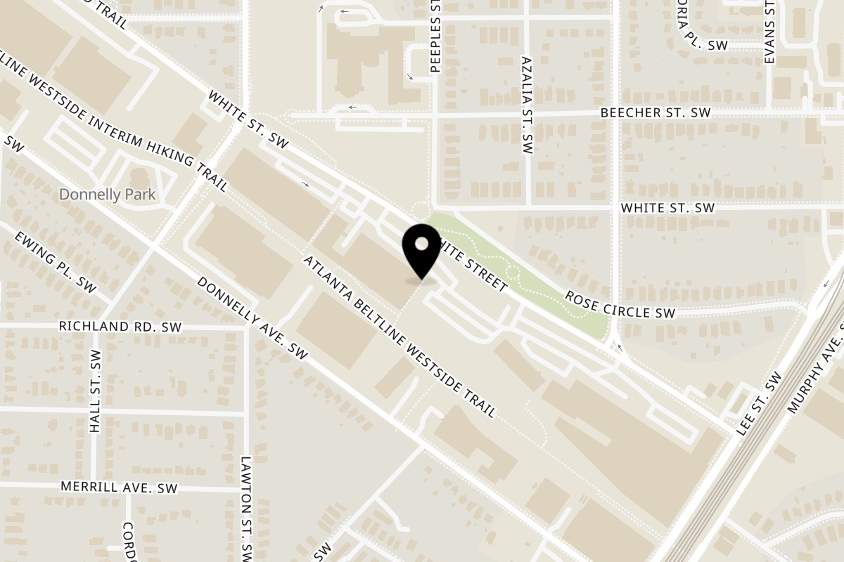 Map showing the location of Vietvana Pho Noodle House Vietvana - Lee + White on 1020 White St SW Stall #4 in Atlanta